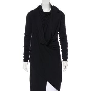 Rick Owens Lilies Asymmetrical Open Front Cardigan